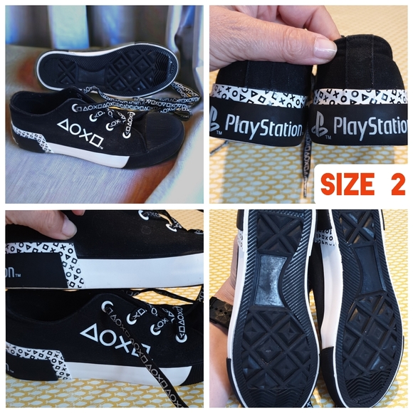 Sony Other - PlayStation Canvas trainers converse style in AS NEW condition jnr size 2, Sony